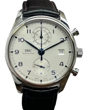 IWC Portugieser Chrono B&P with Factory Warranty IW390302 White Dial Automatic Men's Watch