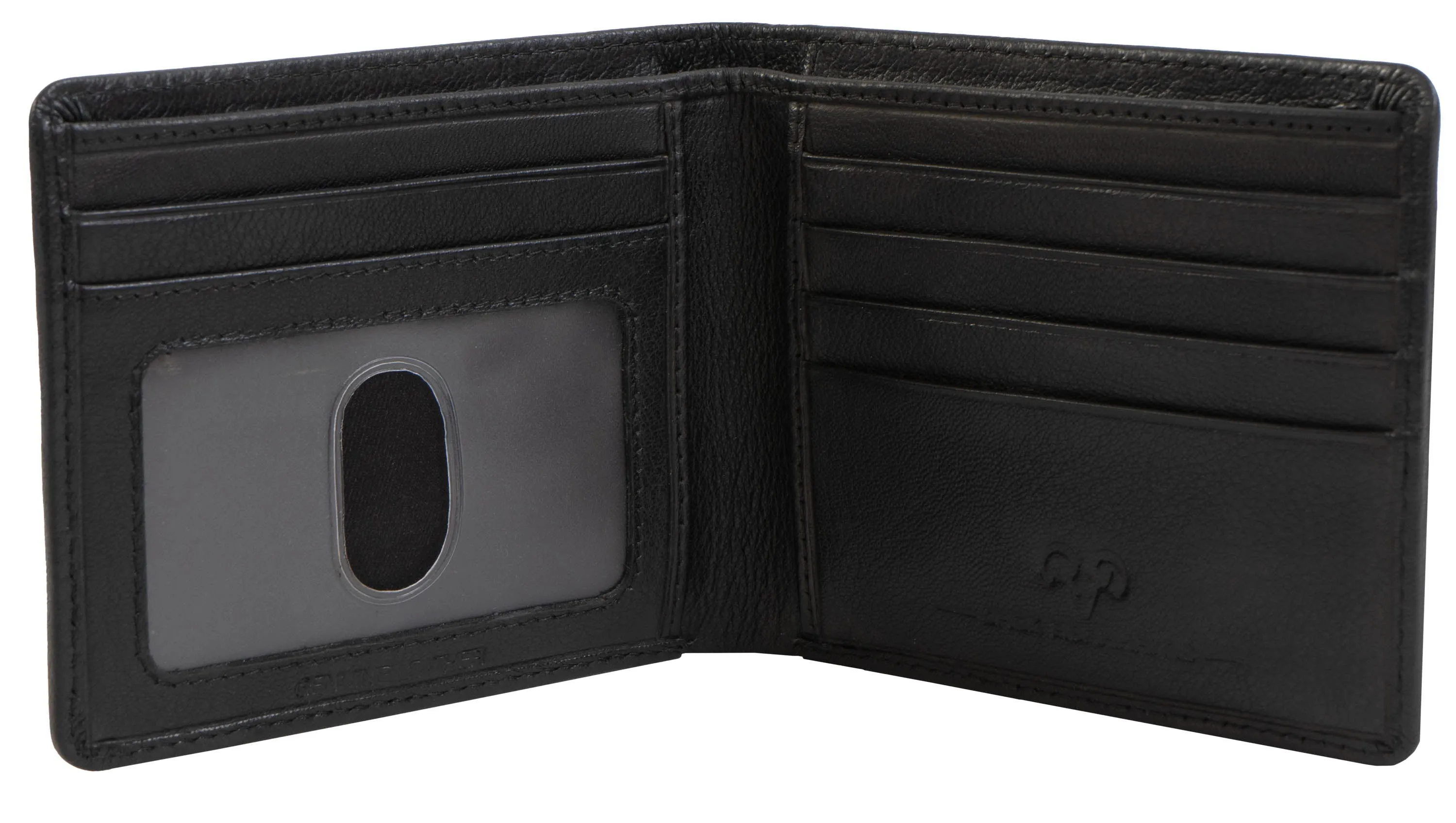 Jack Abrahams Bi-Fold RFID Wallet With Flip ID Window Pocket