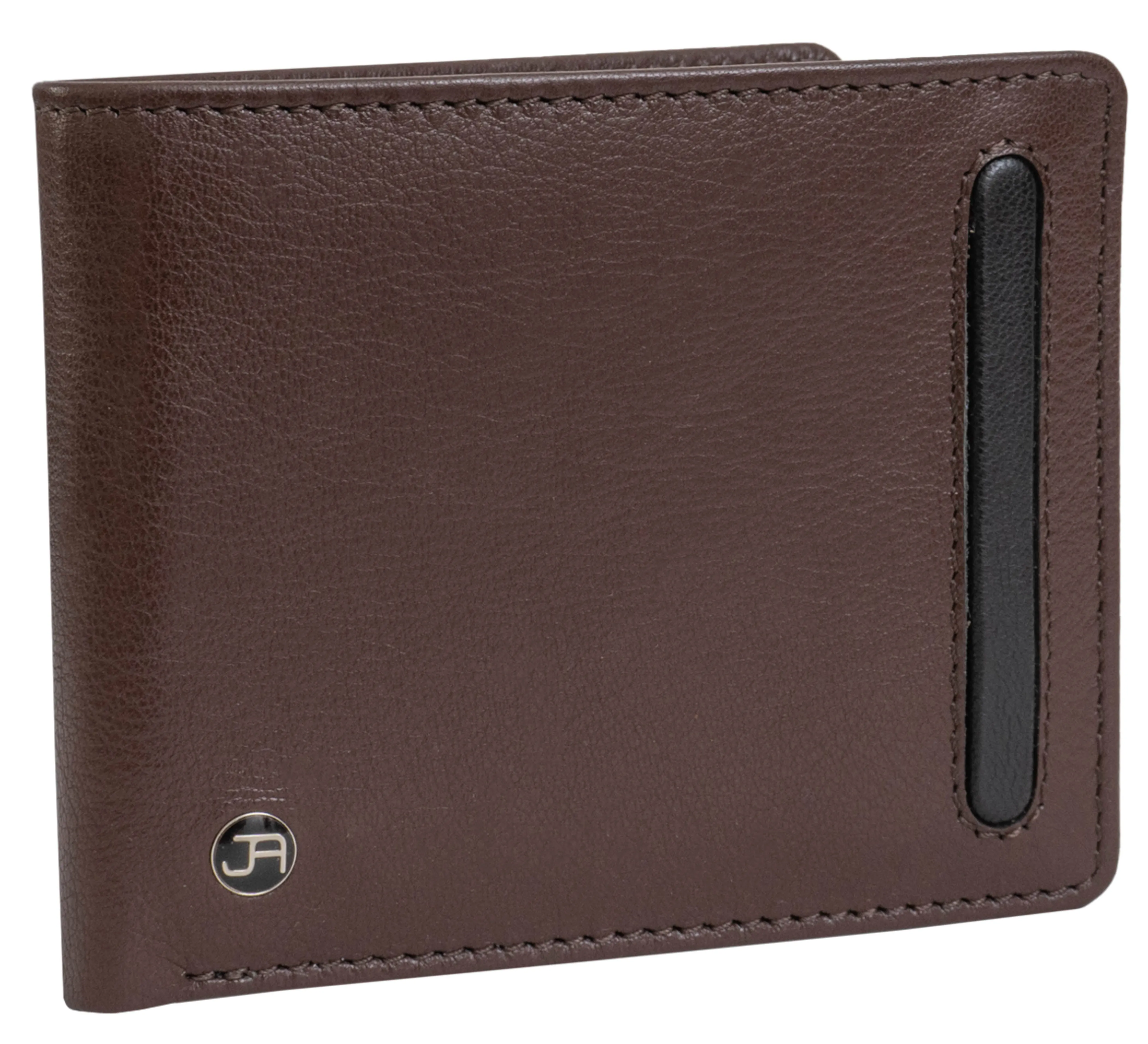 Jack Abrahams Bi-Fold RFID Wallet With Flip ID Window Pocket