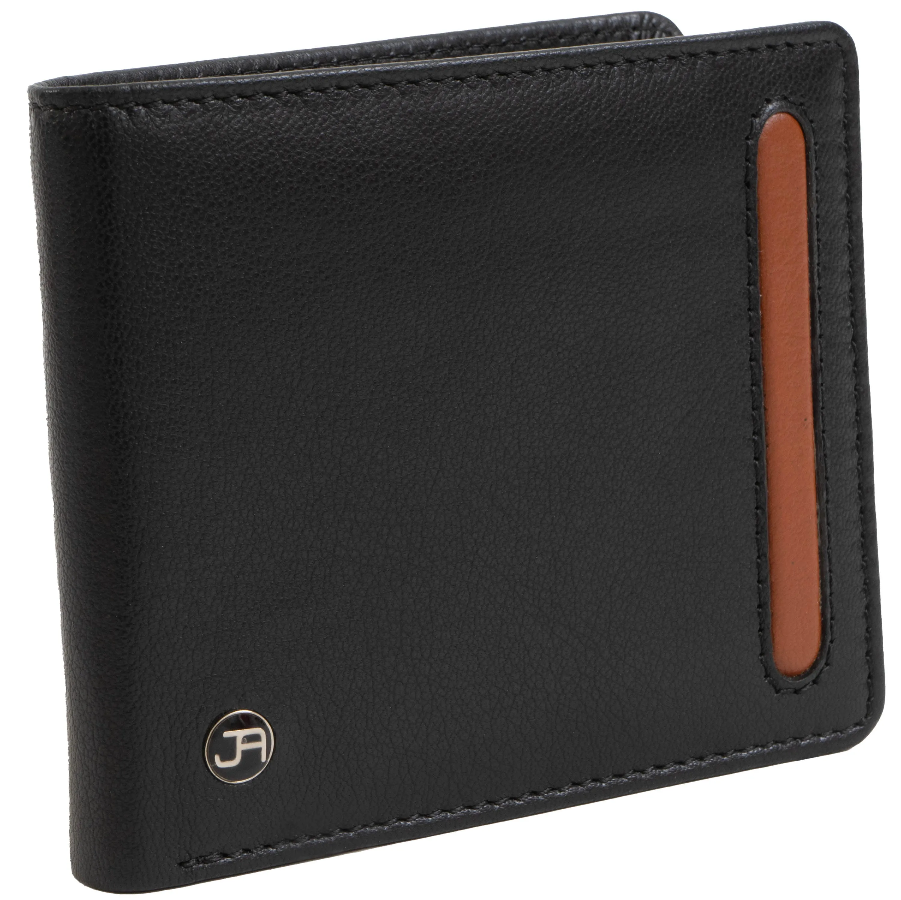 Jack Abrahams Bi-Fold RFID Wallet With Flip ID Window Pocket