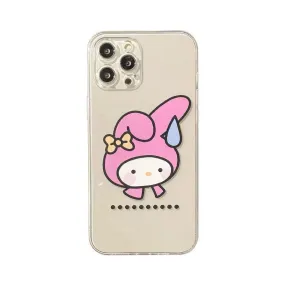 Japanese Cartoon MM Speechless iPhone Case 6 7 8 PLUS SE2 XS XR X 11 12 13 14 15 Pro Promax 12mini 13mini