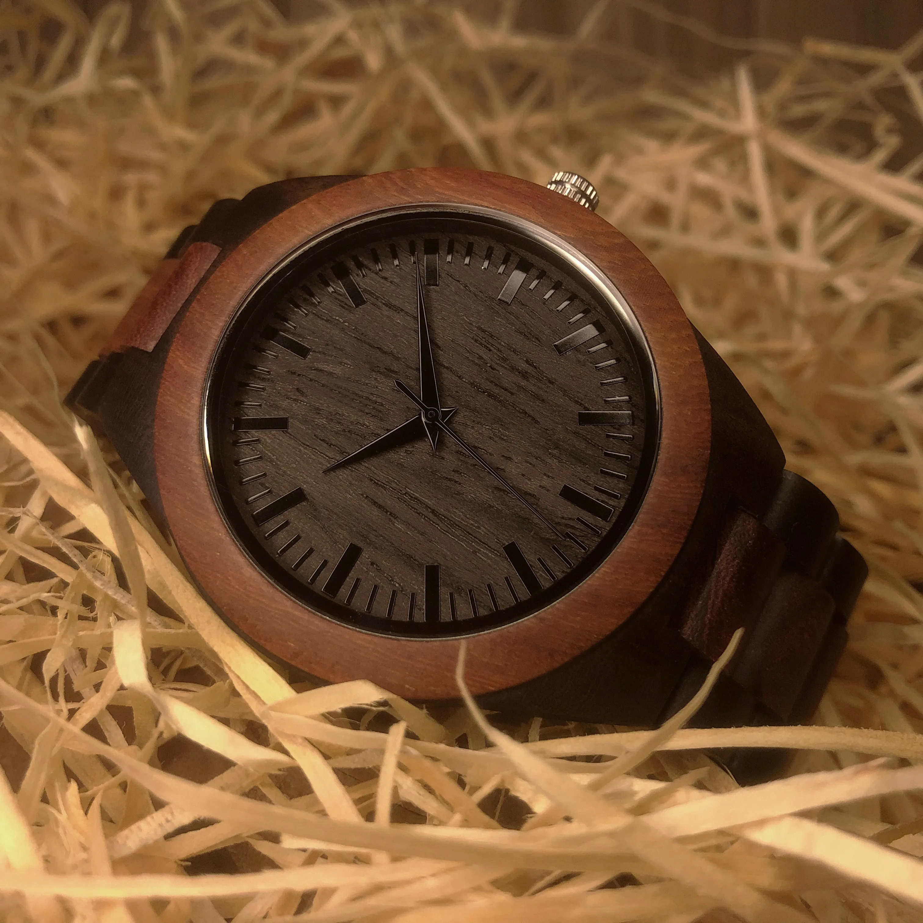 Jordan - Ebony & Red Sandalwood Minimal Watch