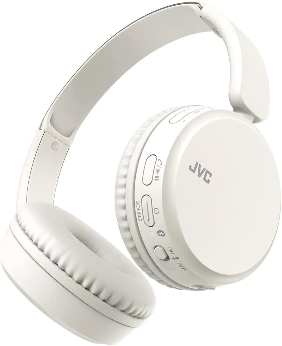 JVC HA-Z37W-W Wireless Bluetooth On-Ear Headphones - 35-Hour Battery, White