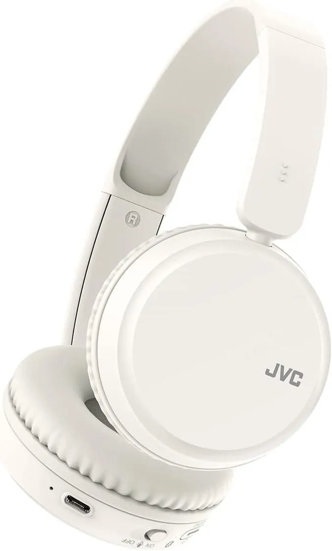 JVC HA-Z37W-W Wireless Bluetooth On-Ear Headphones - 35-Hour Battery, White