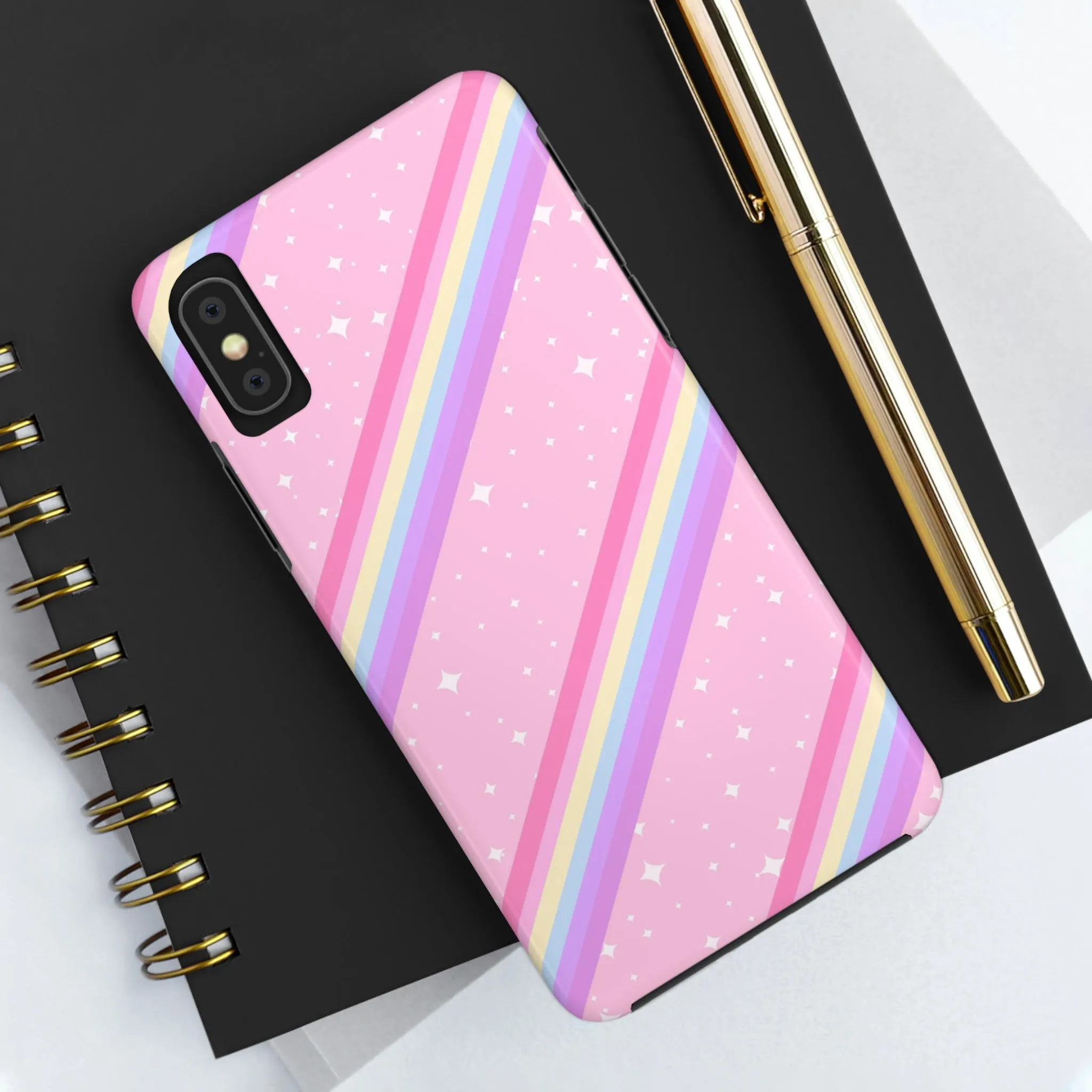 Kawaii Sparkle Cake Rainbow Beam Tough Phone Case