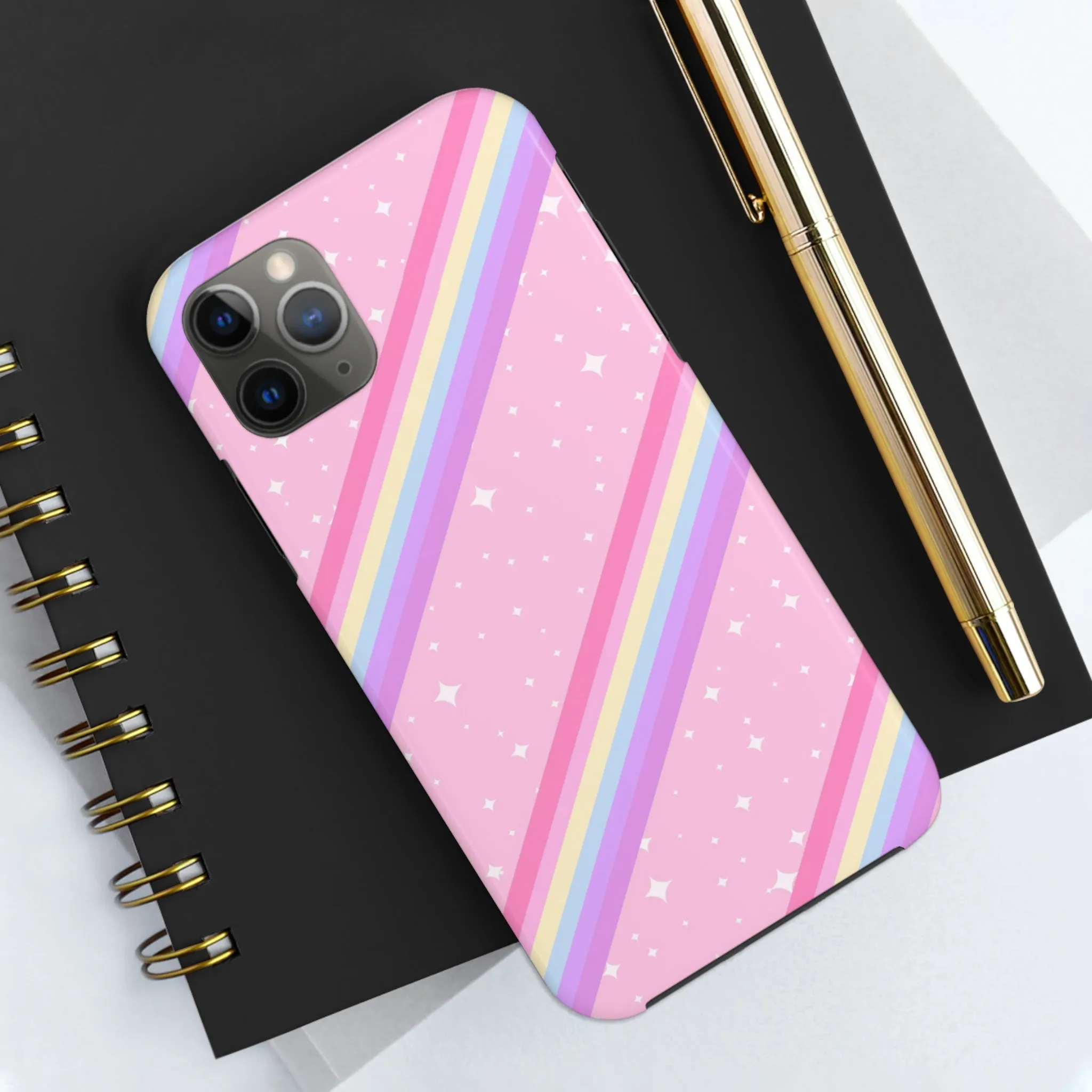 Kawaii Sparkle Cake Rainbow Beam Tough Phone Case