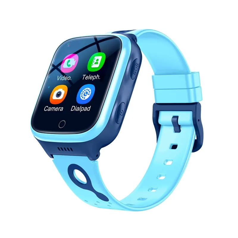 Kids 4G Smart Watch 1000mAh, SOS, GPS Location, Video Call, Wi-Fi Sim Card, IP67 Waterproof For Children