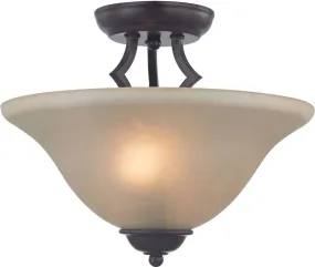 Kingston 2 Light Semi-Flush In Oil Rubbed Bronze