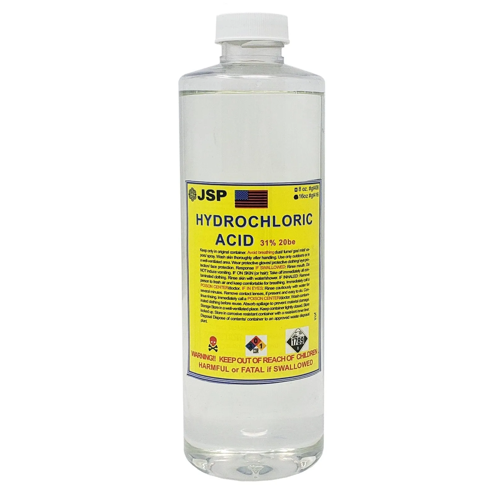 Kit For Making Aqua Regia Gold Refining JSP 32 oz. Nitric Acid 69.8% & 16 oz. Hydrochloric Acid 31%