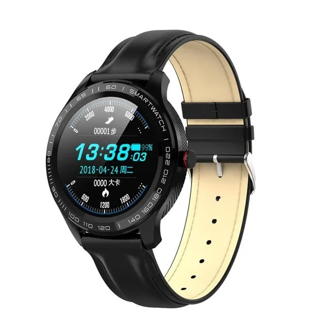 L9 ECG PPG Smart Watch Men Bluetooth Watches t Smartwatch IP68 Waterproof  Heart Rate Blood Pressure reloj Facebook Display