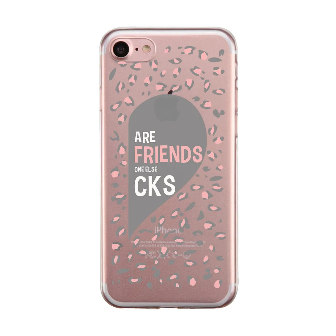 Leopard Pattern Best Friends BFF Matching Phone Covers Funny Cute