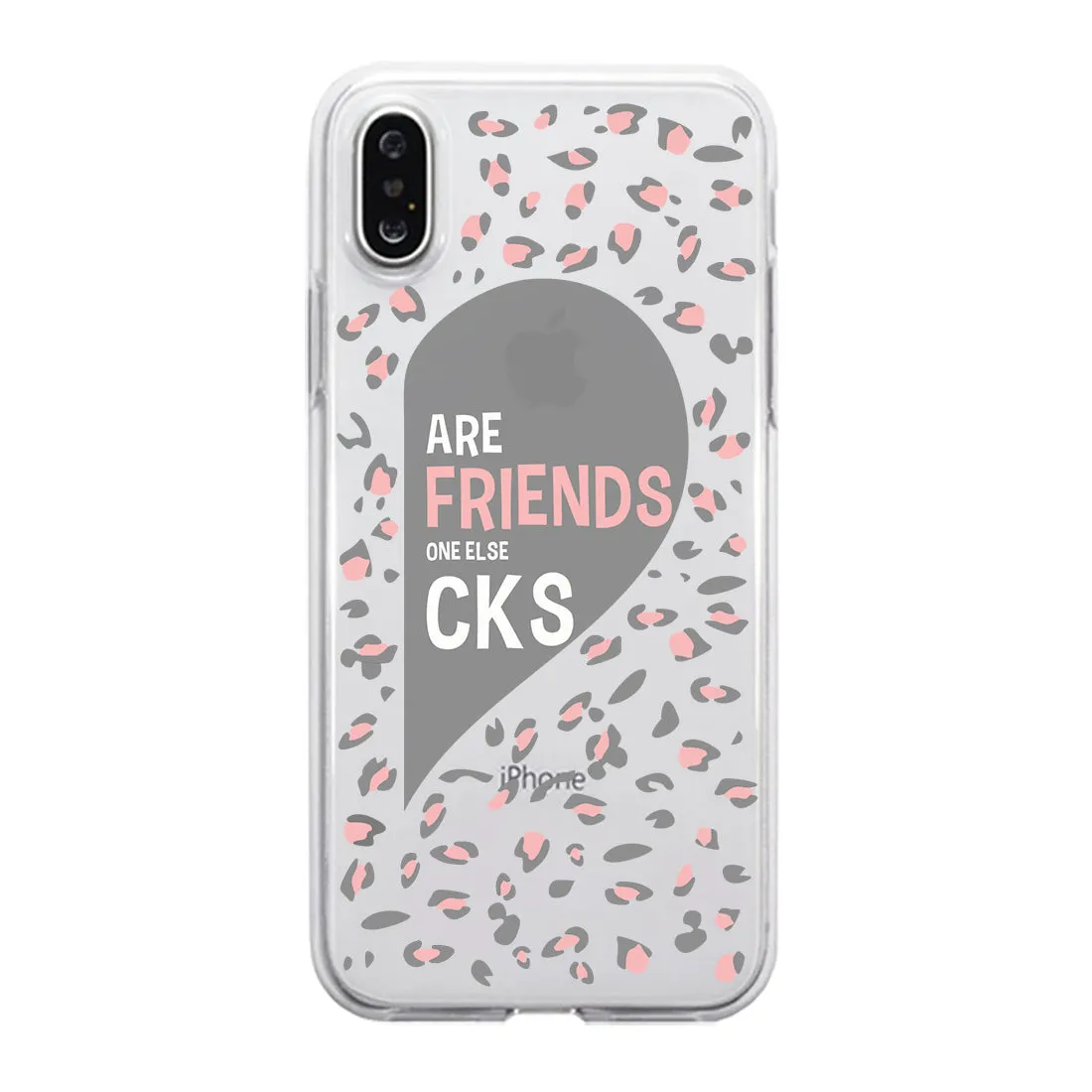 Leopard Pattern Best Friends BFF Matching Phone Covers Funny Cute