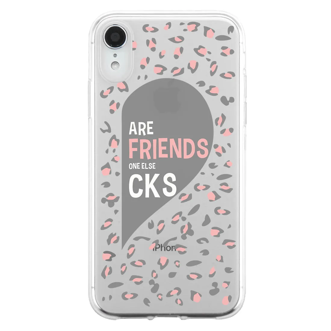 Leopard Pattern Best Friends BFF Matching Phone Covers Funny Cute