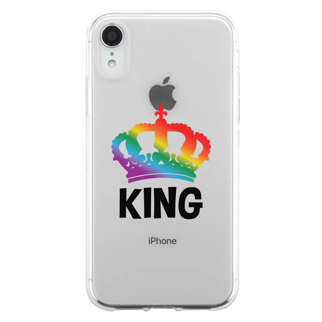 LGBT King King Rainbow Crown Clear Matching Phone Cases