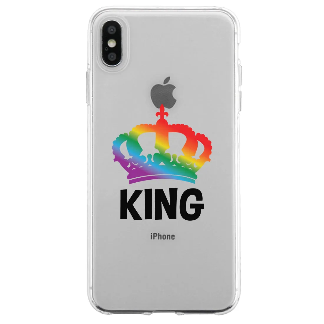 LGBT King King Rainbow Crown Clear Matching Phone Cases