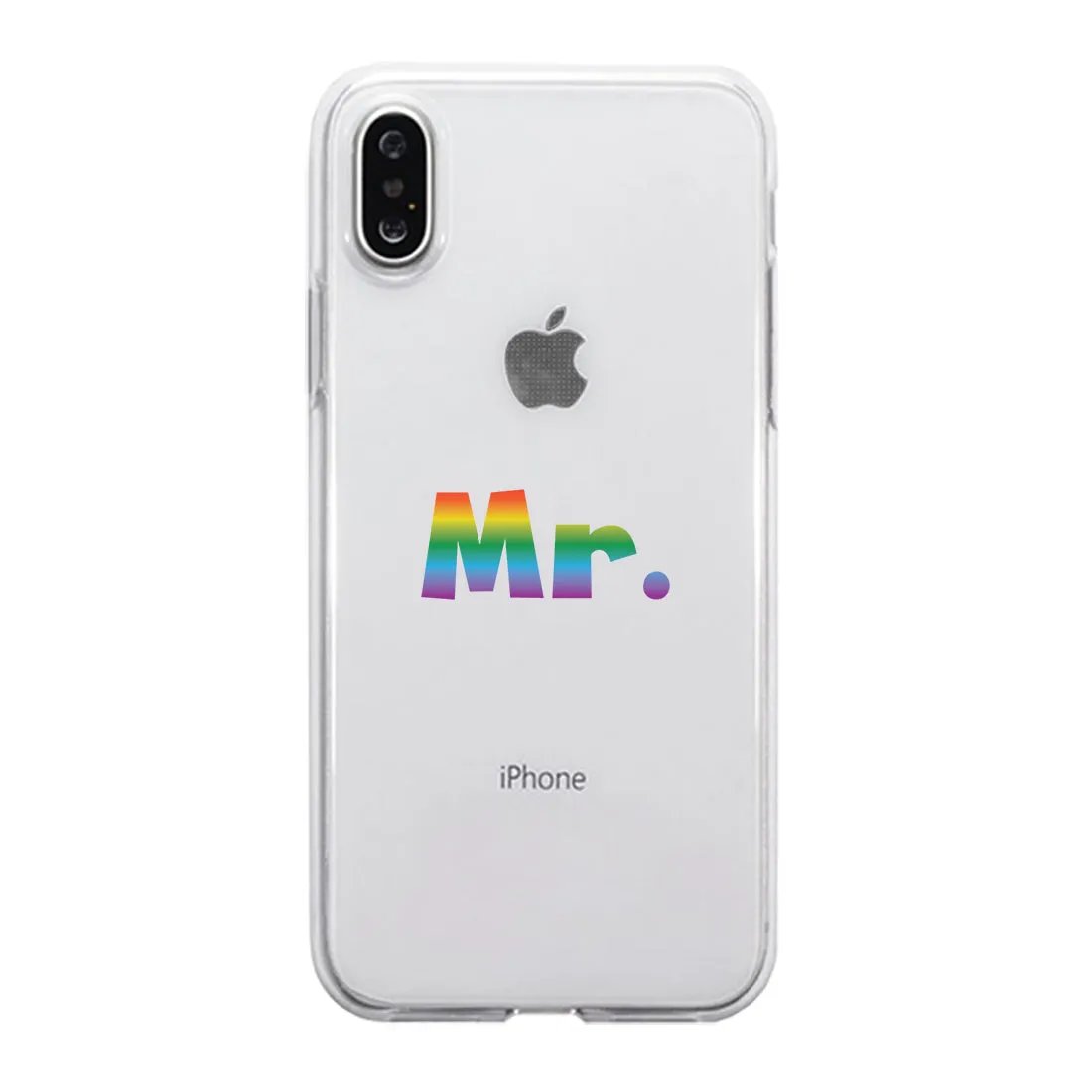 LGBT Mr. Mr. Rainbow Clear Matching Phone Cases