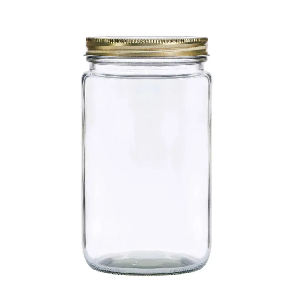 Libbey 109151 32 oz. Customizable Drinking Jar with Lid - Case of 12 Pcs