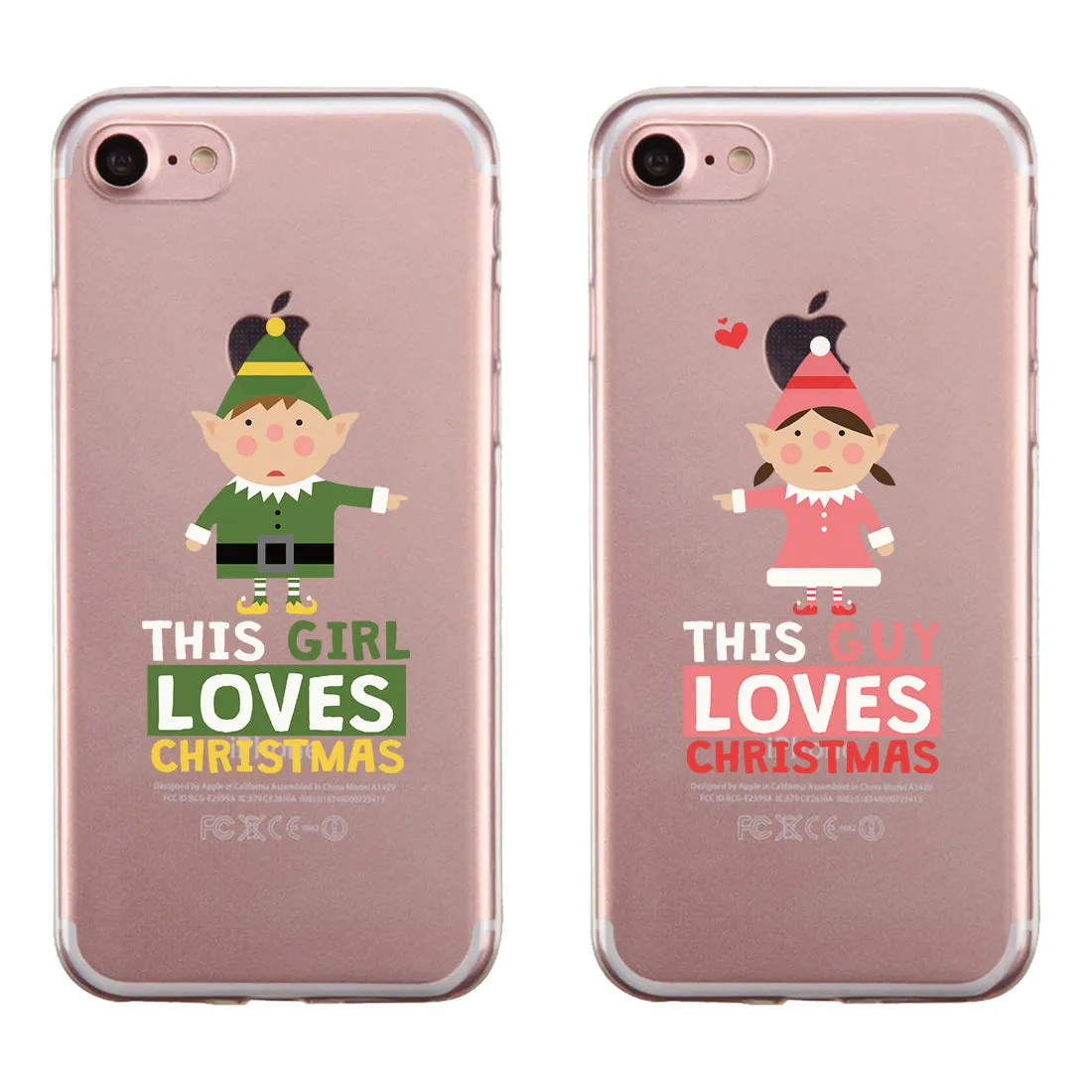 Loves Christmas Couple Matching Phone Cases Beautiful Christmas