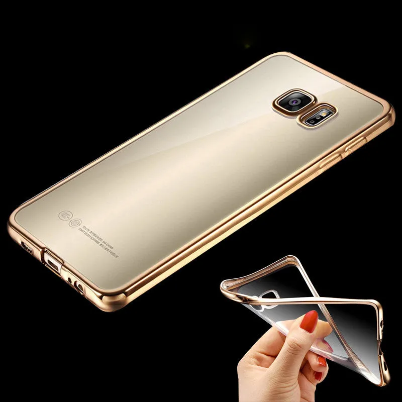 Luxury TPU Ultra Thin Crystal Clear phone Cases For Samsung Galaxy A3 S7 S6 edge case Samsung Galaxy A5 2016 J1 A7 J3 J5 Case