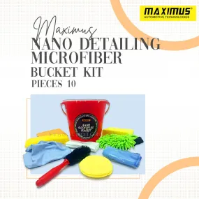 Maximus Nano Detailing Microfiber Bucket Kit - 10 Pieces