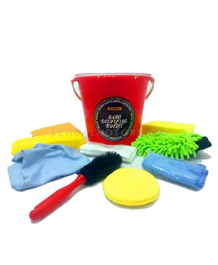 Maximus Nano Detailing Microfiber Bucket Kit - 10 Pieces