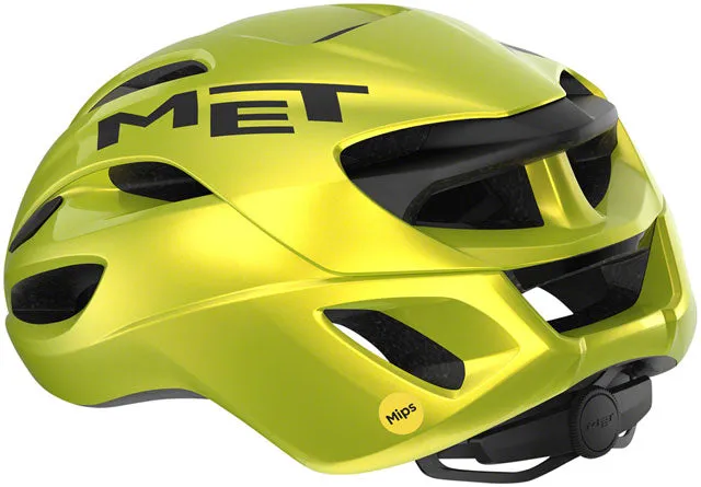 MET Rivale MIPS Helmet - Lime Yellow Metallic, Glossy, Large