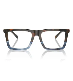 Micheal Kors Men Blue Tortoise Rectangular Optical Frame