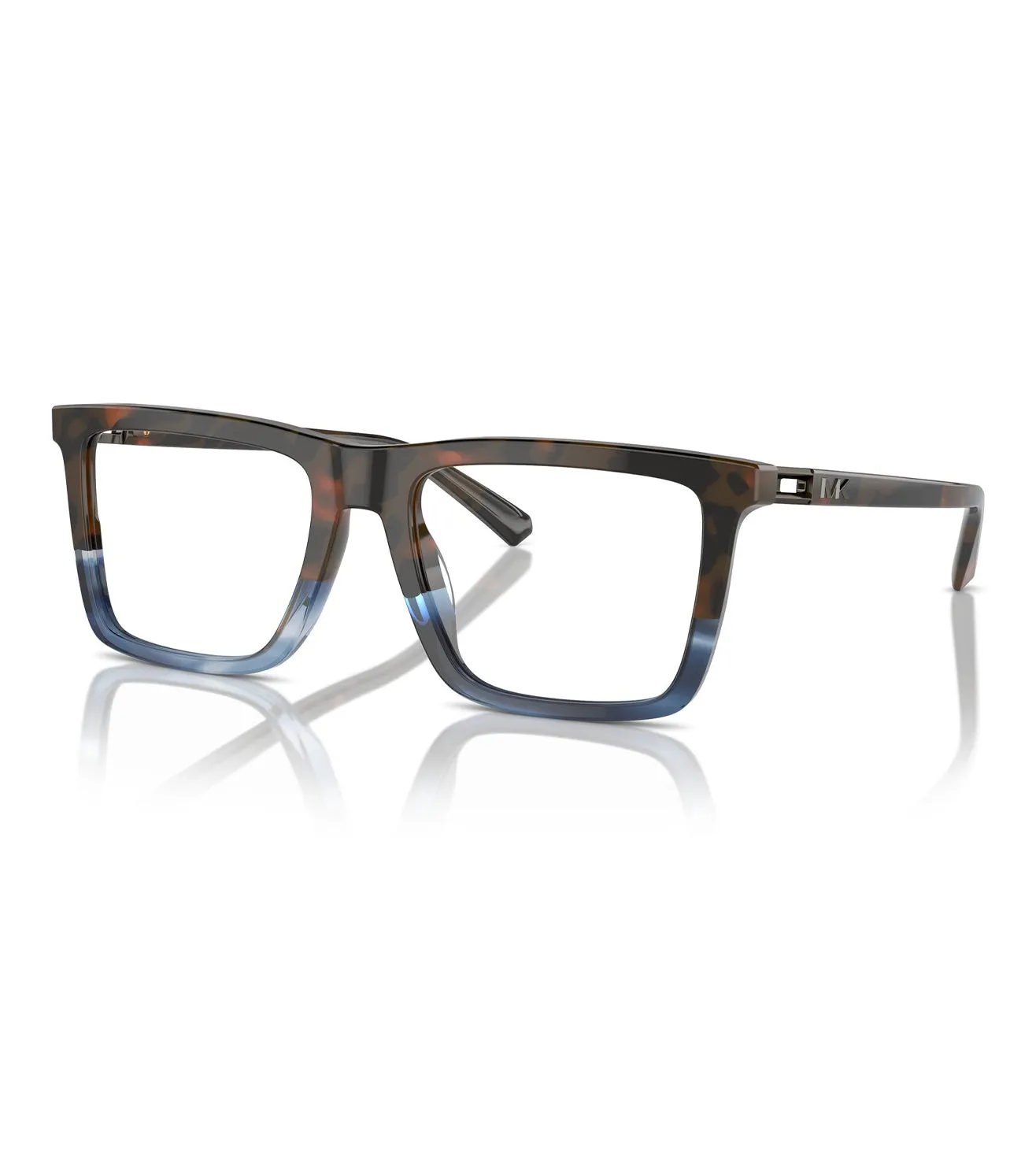 Micheal Kors Men Blue Tortoise Rectangular Optical Frame