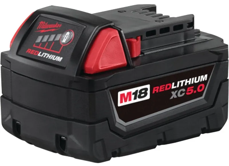 Milwaukee 48-11-1850 Rechargeable Battery Pack, 18 V Battery, 5 Ah :EA: QUANTITY: 1