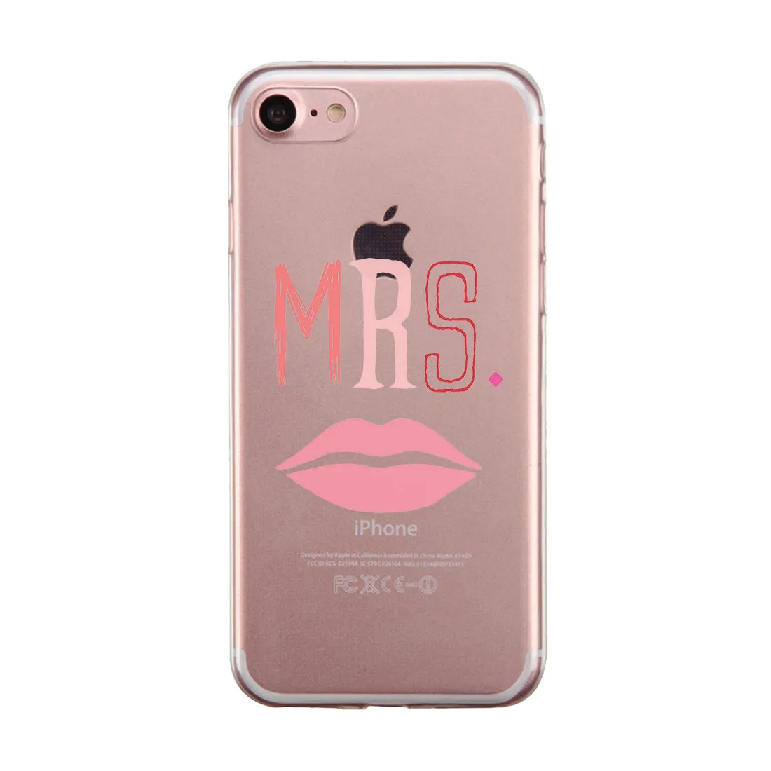 Mr. Mrs. Mustache Lips Couple Matching Phone Cases Cool Anniversary