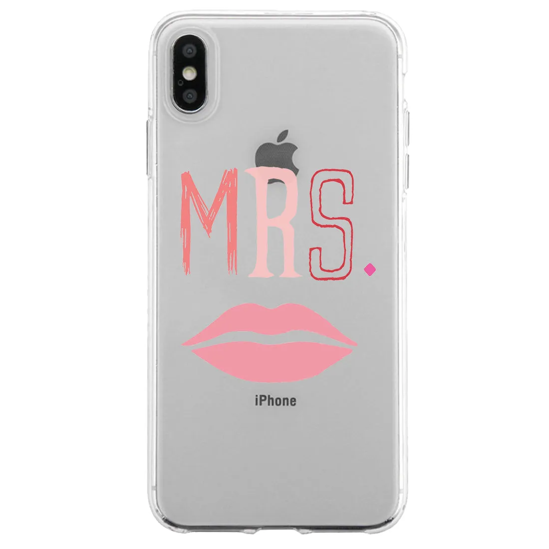 Mr. Mrs. Mustache Lips Couple Matching Phone Cases Cool Anniversary