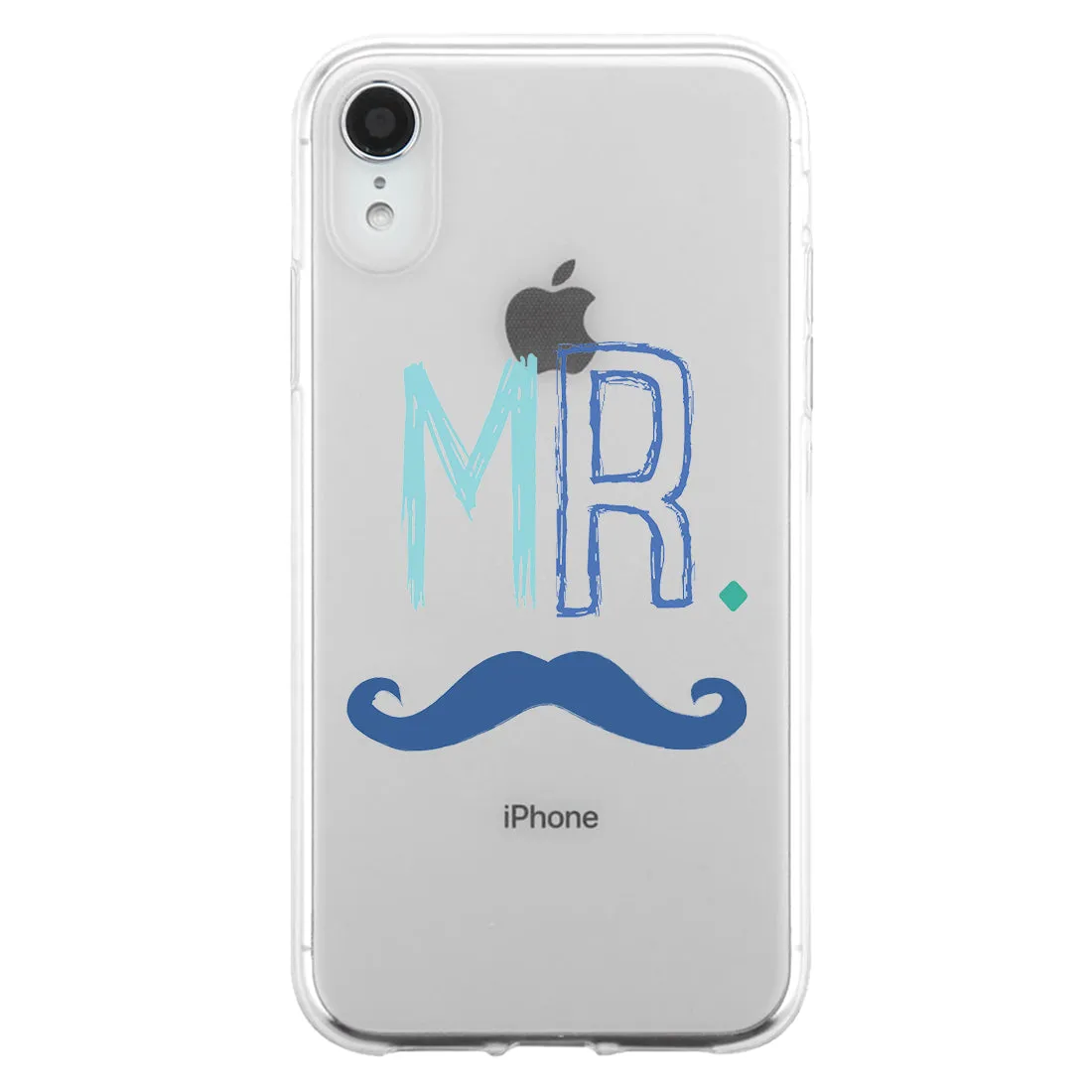 Mr. Mrs. Mustache Lips Couple Matching Phone Cases Cool Anniversary