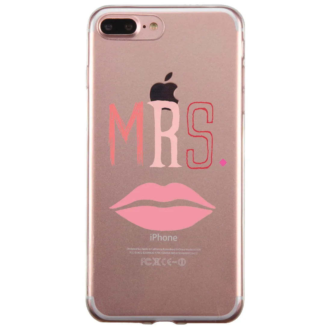 Mr. Mrs. Mustache Lips Couple Matching Phone Cases Cool Anniversary