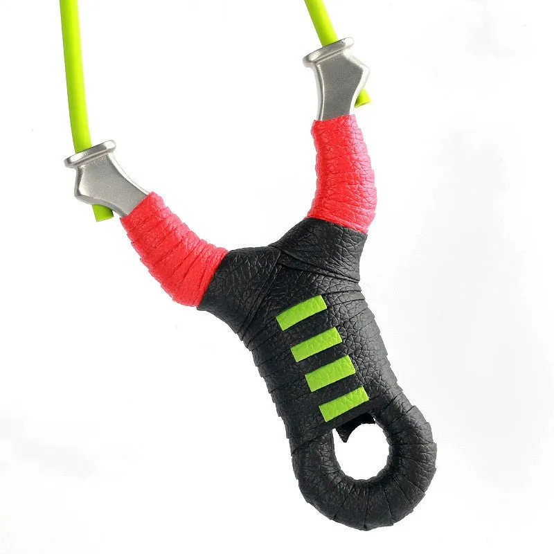 Multi Wrap Neon Patch Stainless Steel Slingshot