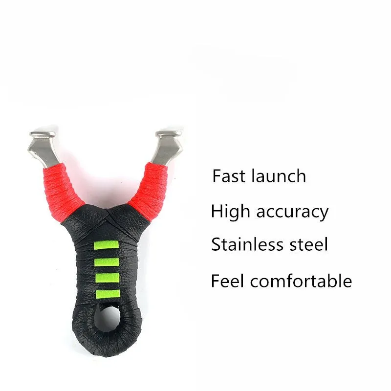 Multi Wrap Neon Patch Stainless Steel Slingshot