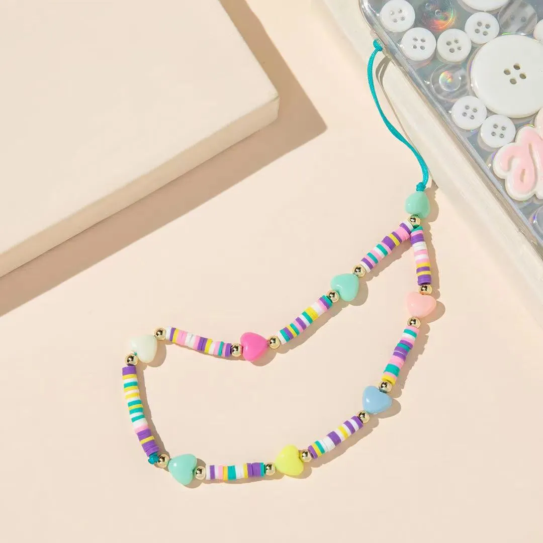 Multicolor Hearts - Phone Charm