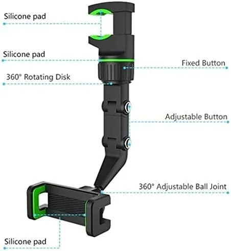 Multifunctional Rearview Mirror Phone Holder Q-ZJ005