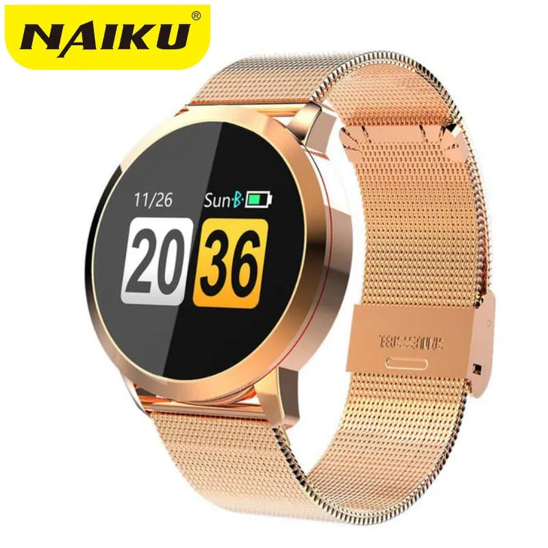 NAIKU Q8 Smart Watch OLED Color Screen men Fashion Fitness Tracker Heart Rate Blood Pressure Oxygen Smartwatch