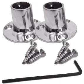 NavPod Feet Pair Kit * Stainless Steel Feet for 1* Diameter Tubing (Circular Base)