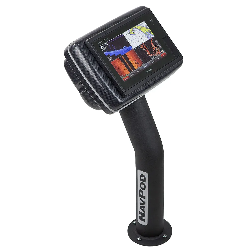 NavPod PED4800-20 PedestalPod Pre-Cut f/Garmin GPSMAP? 7408, 7408xsv, 7608 & 7608xsv - Carbon Black