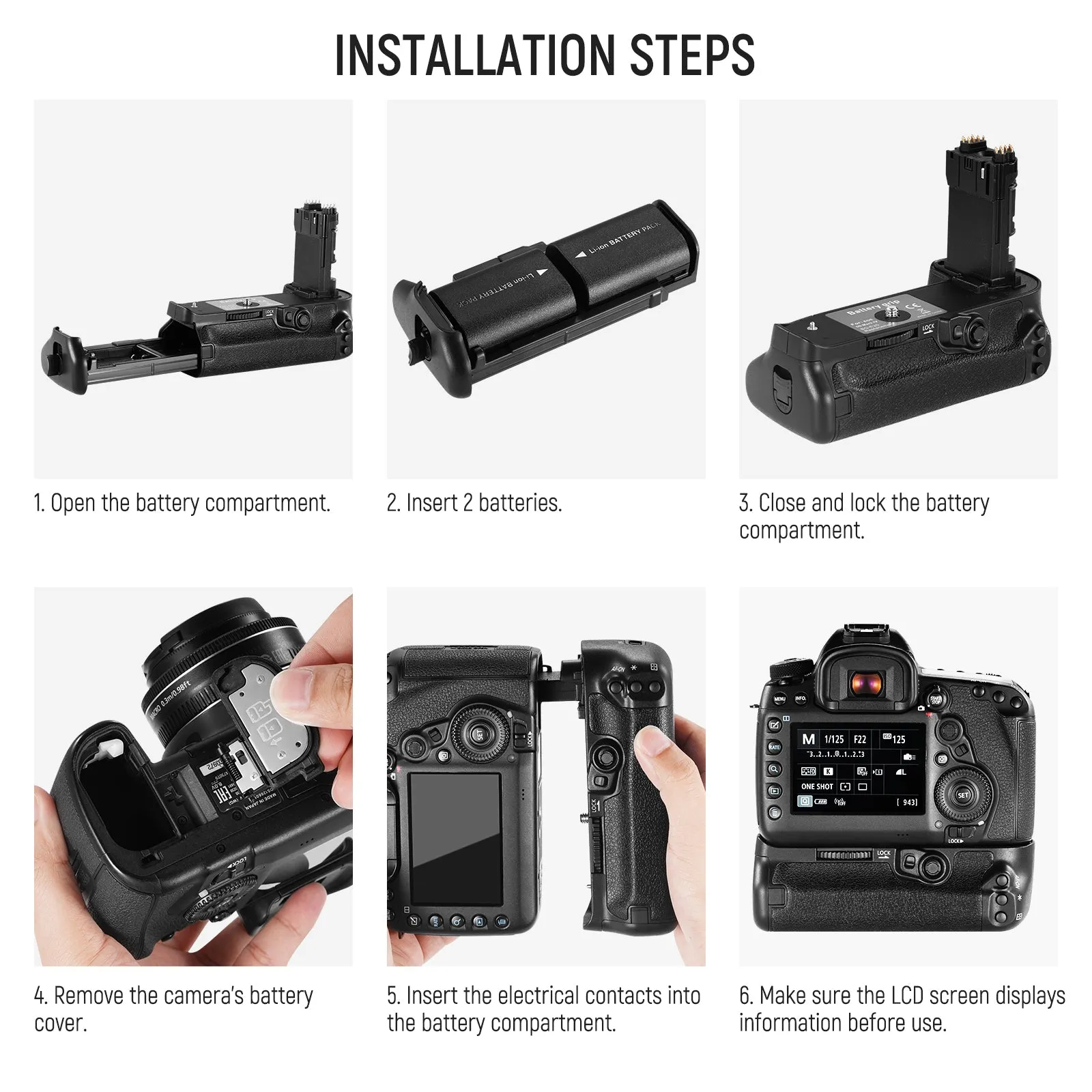 NEEWER BG-E20 Battery Grip For Canon 5D Mark IV DSLR Camera