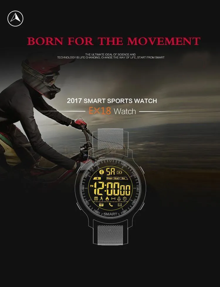 New IP67 Waterproof Smartwatch Support Call and SMS Alert & Sports Activities Tracker Wristwatch for IOS Android Phones