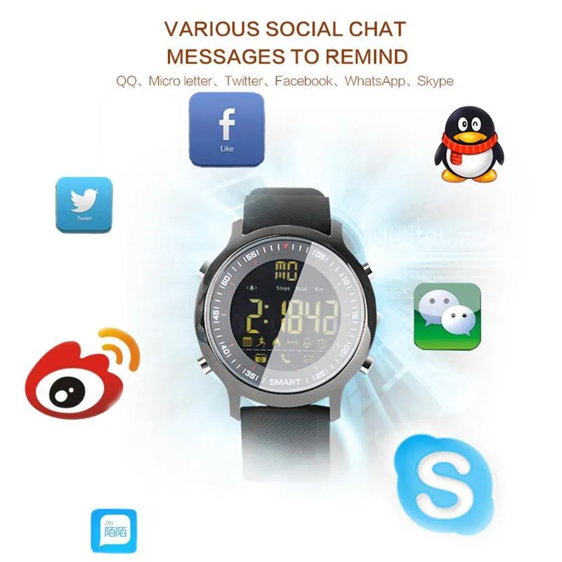 New IP67 Waterproof Smartwatch Support Call and SMS Alert & Sports Activities Tracker Wristwatch for IOS Android Phones