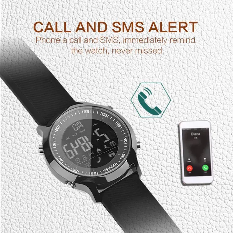 New IP67 Waterproof Smartwatch Support Call and SMS Alert & Sports Activities Tracker Wristwatch for IOS Android Phones