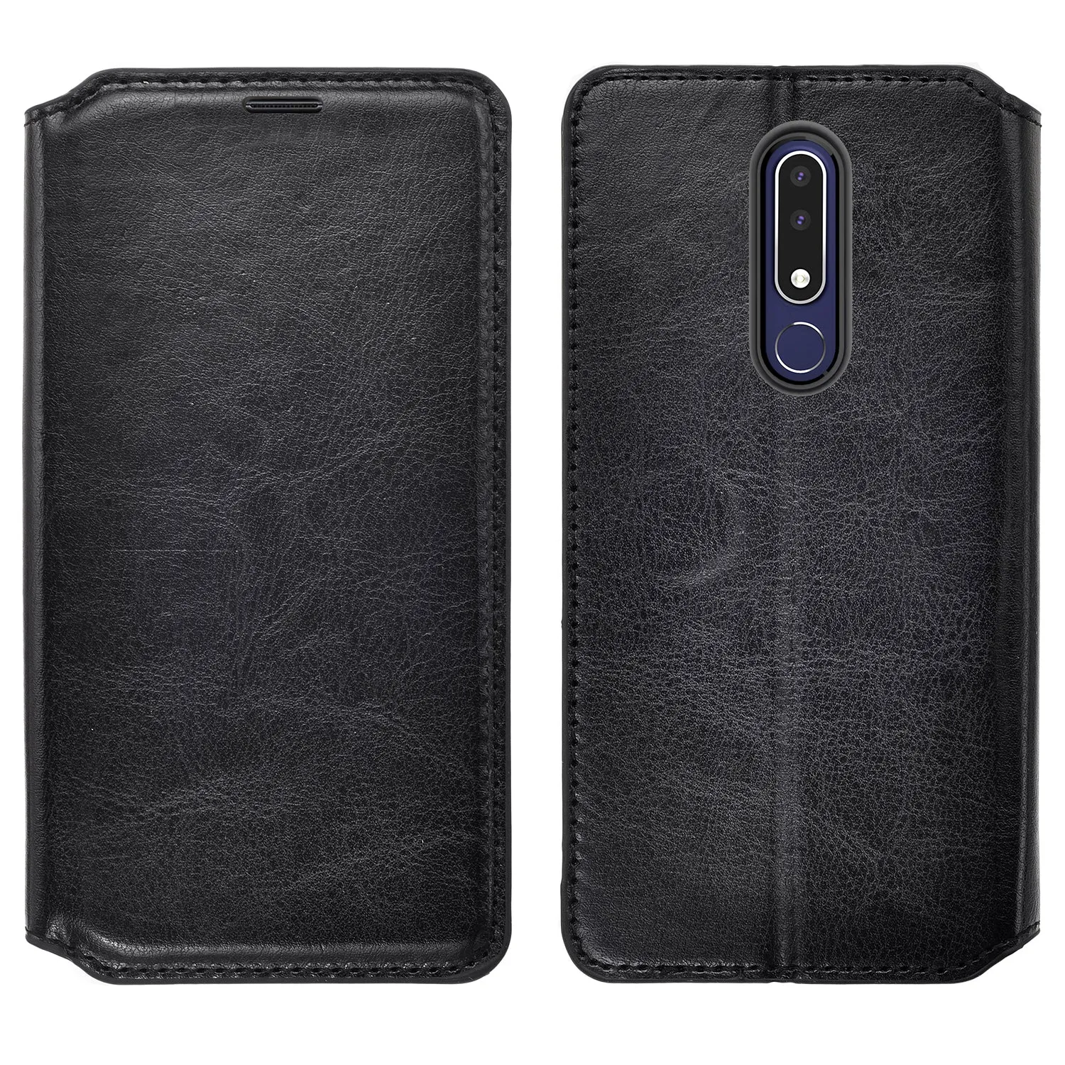 Nokia 3.1 Plus Case, Nokia 3.1 Plus Wallet Case, Pu Leather Wallet Case [Kickstand] with ID & Credit Card Slots for Nokia 3.1 Plus  - Black