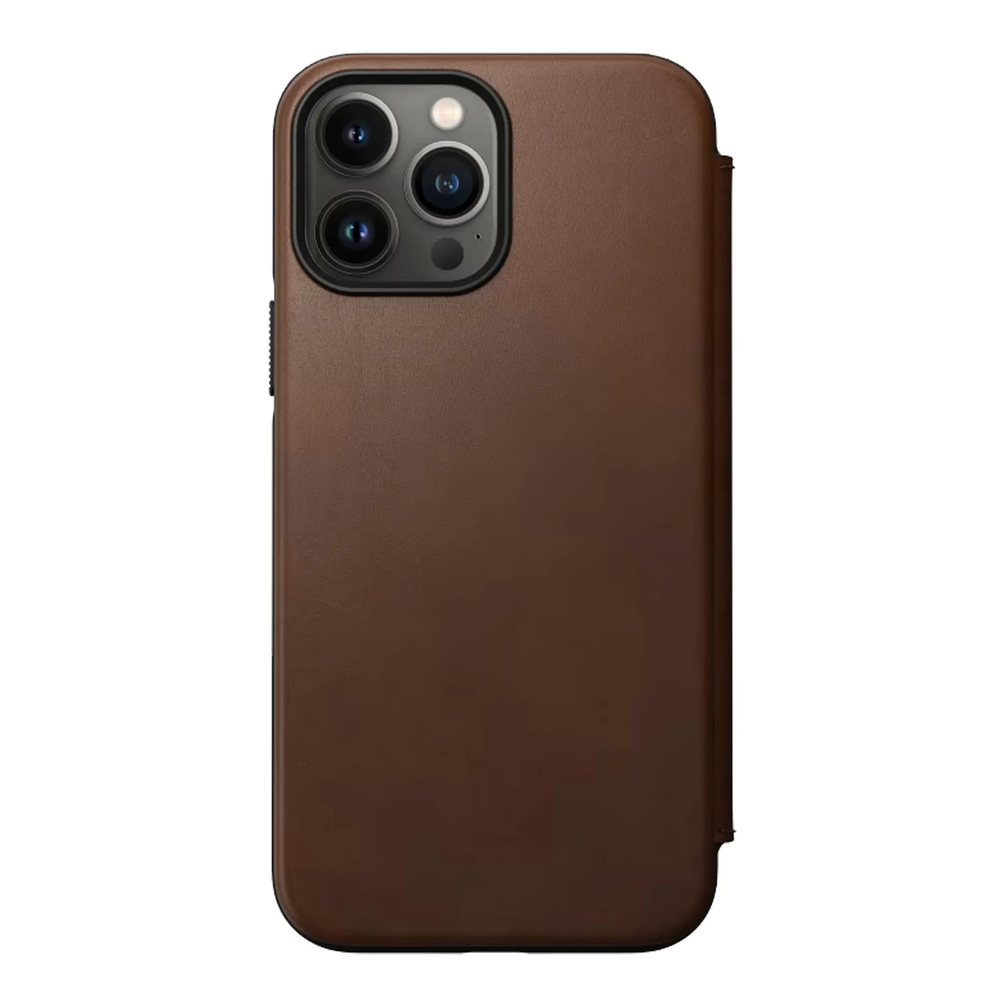 [ONLINE EXCLUSIVE] Nomad Modern Leather Folio Rugged Case for iPhone 13 Pro 6.1" 5G - MagSafe Compatible - Rustic Brown (Barcode: 856500010748 )