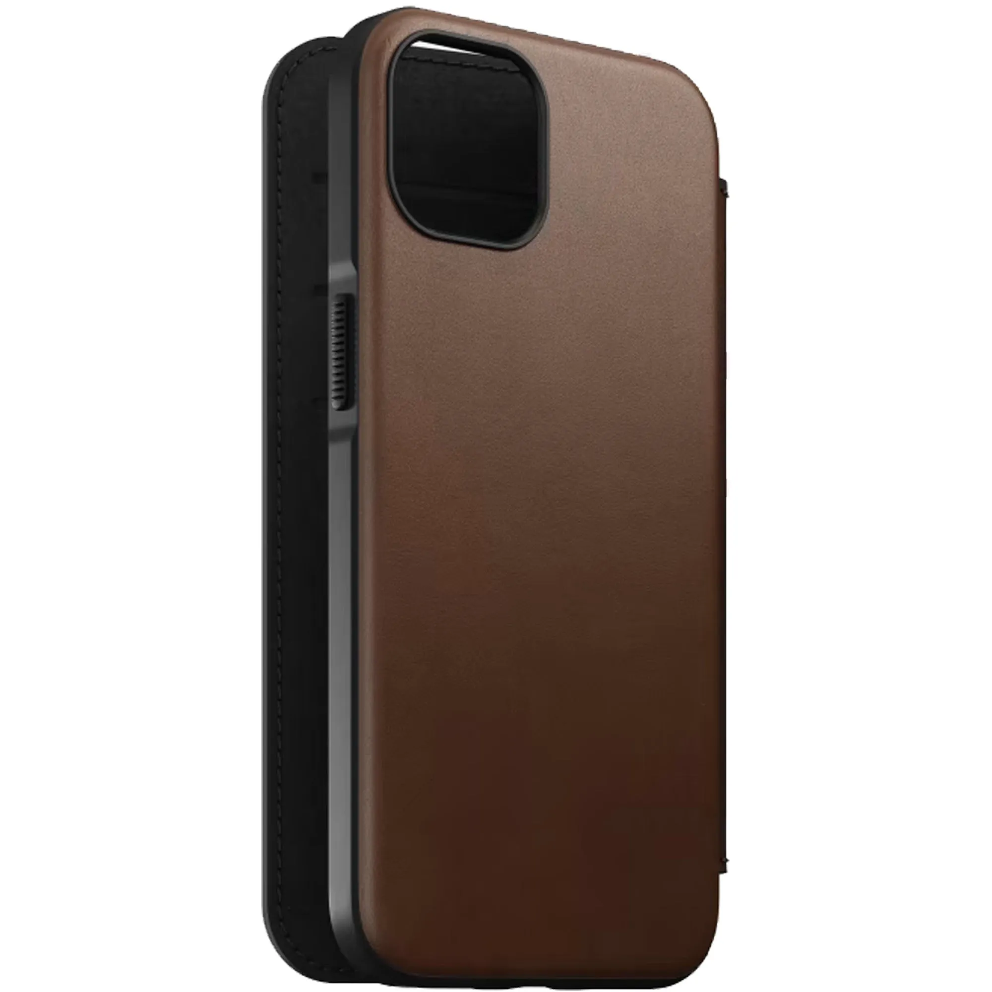 [ONLINE EXCLUSIVE] Nomad Modern Leather Folio Rugged Case for iPhone 13 Pro 6.1" 5G - MagSafe Compatible - Rustic Brown (Barcode: 856500010748 )