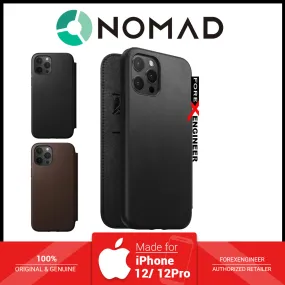 [ONLINE EXCLUSIVE] Nomad Rugged Folio Case for iPhone 12 - 12 Pro 5G 6.1" - Magsafe and 5G Compatible - Black ( Barcode : 856500019604 )