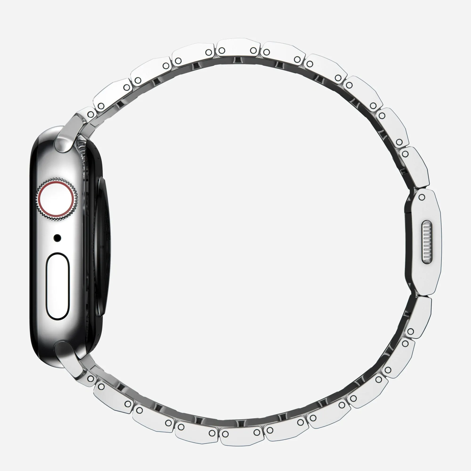 [ONLINE EXCLUSIVE] Nomad Stainless Steel Band (Version 2) for Apple Watch 41 - 40 -  38 mm (Series 8 - SE - 7 - 6 - 5 - 4 - 3 - 2 ) - Silver ( Barcode: 856500011783 )