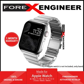 [ONLINE EXCLUSIVE] Nomad Stainless Steel Band (Version 2) for Apple Watch 41 - 40 -  38 mm (Series 8 - SE - 7 - 6 - 5 - 4 - 3 - 2 ) - Silver ( Barcode: 856500011783 )